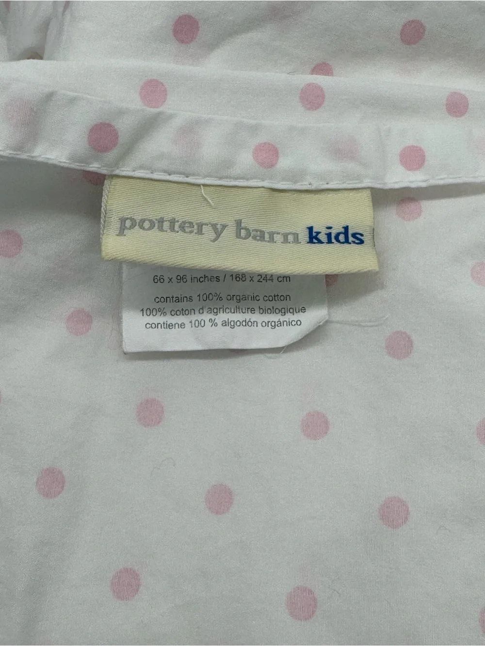 Pottery Barn Kids Pink Polka Dots Sheets